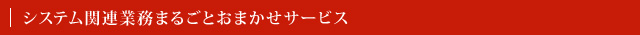 システム関連業務まるごとおまかせサービス